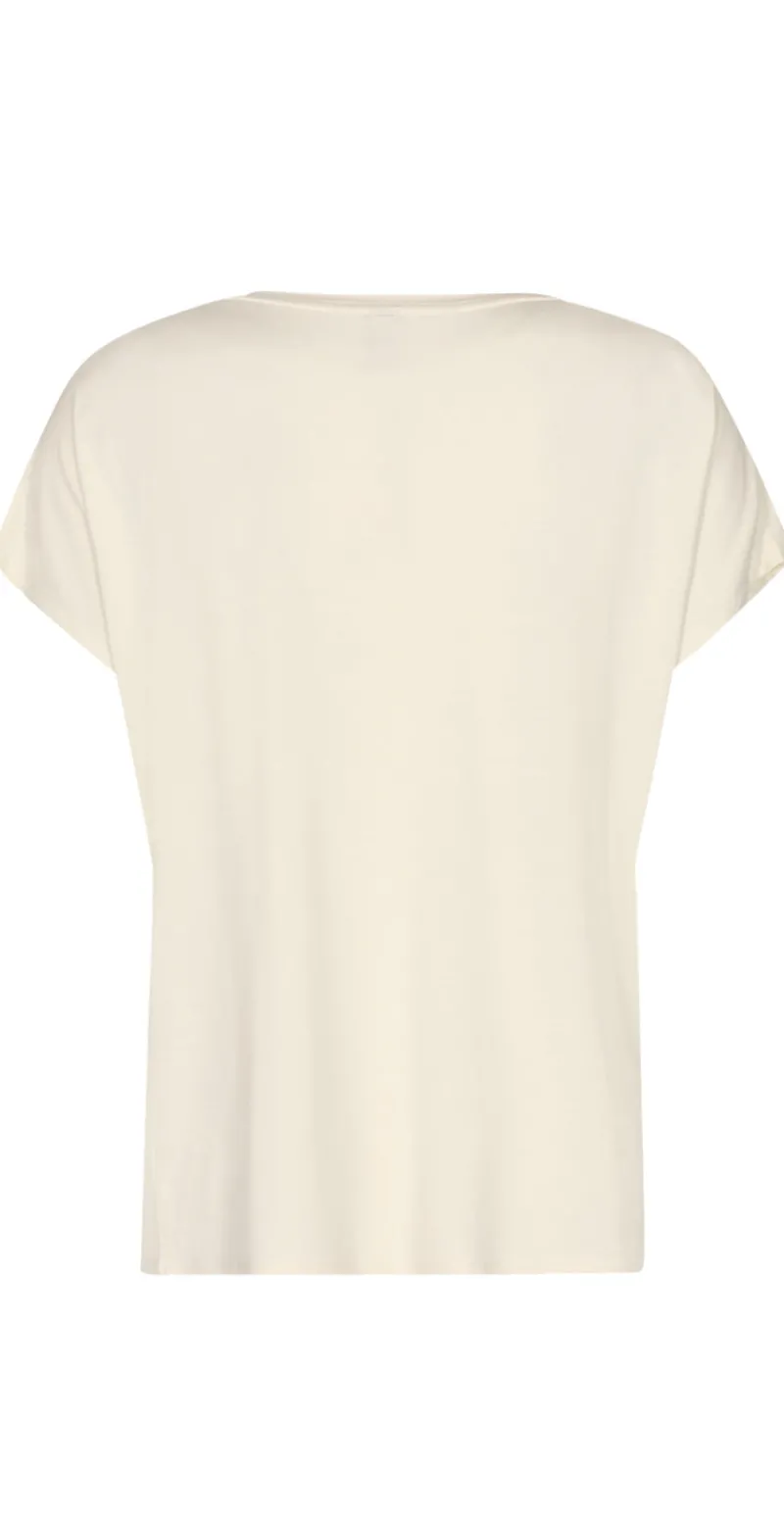Sophia basisbluse med v-hals creme