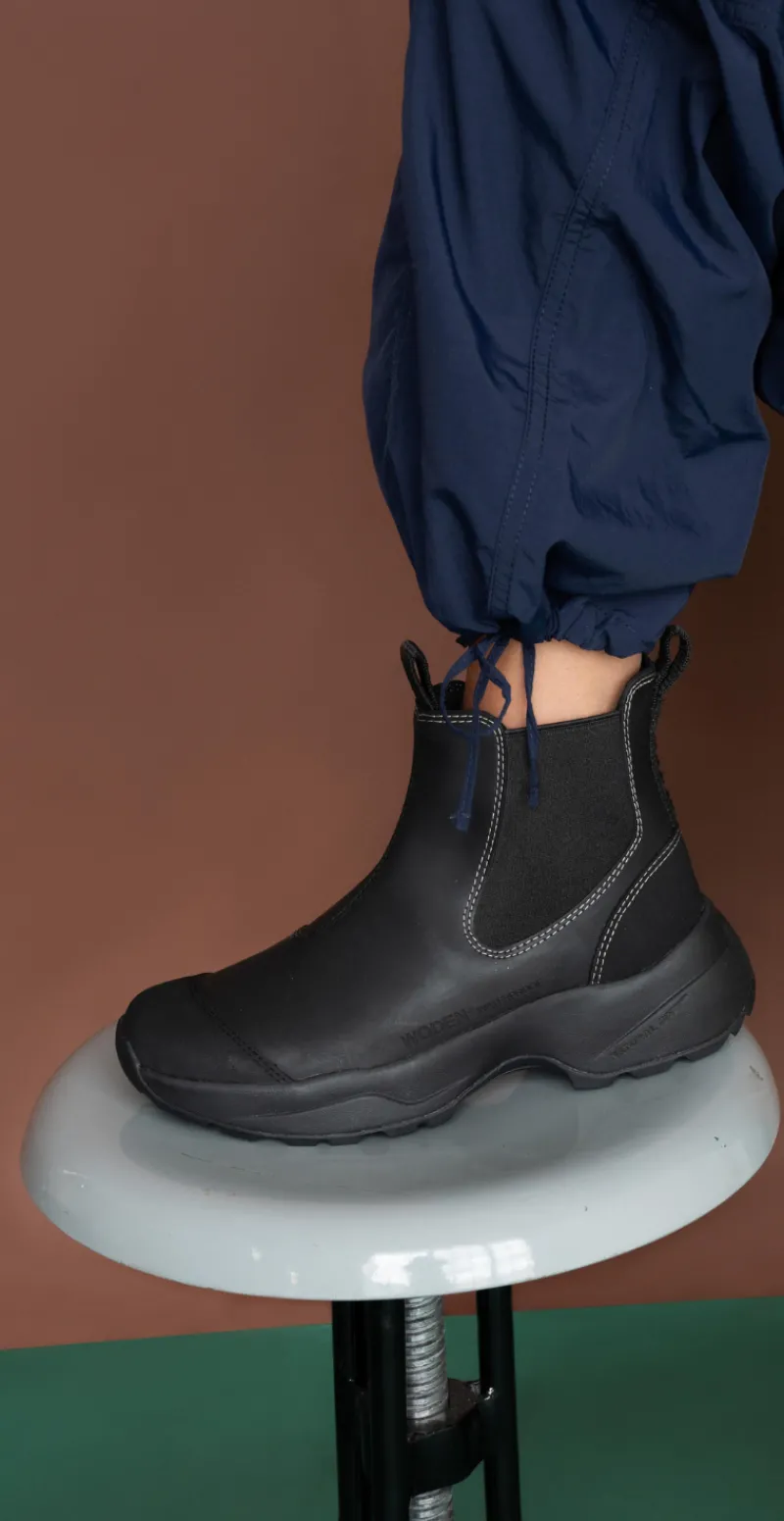 Vandtæt slip-on støvle i sort