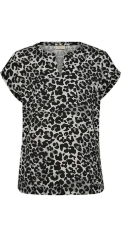 Viva T-shirt med leopard print high-rise w black