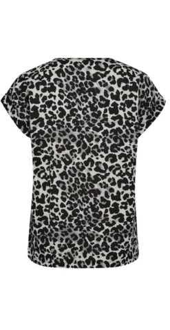 Viva T-shirt med leopard print high-rise w black