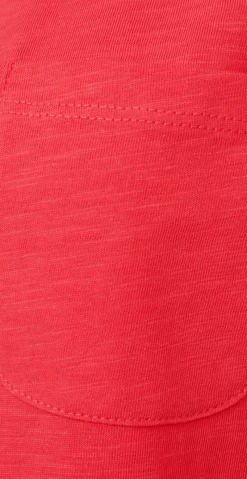 Viva T-shirt med v-hals og lomme bittersweet